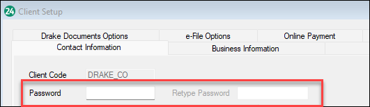 Set a client password